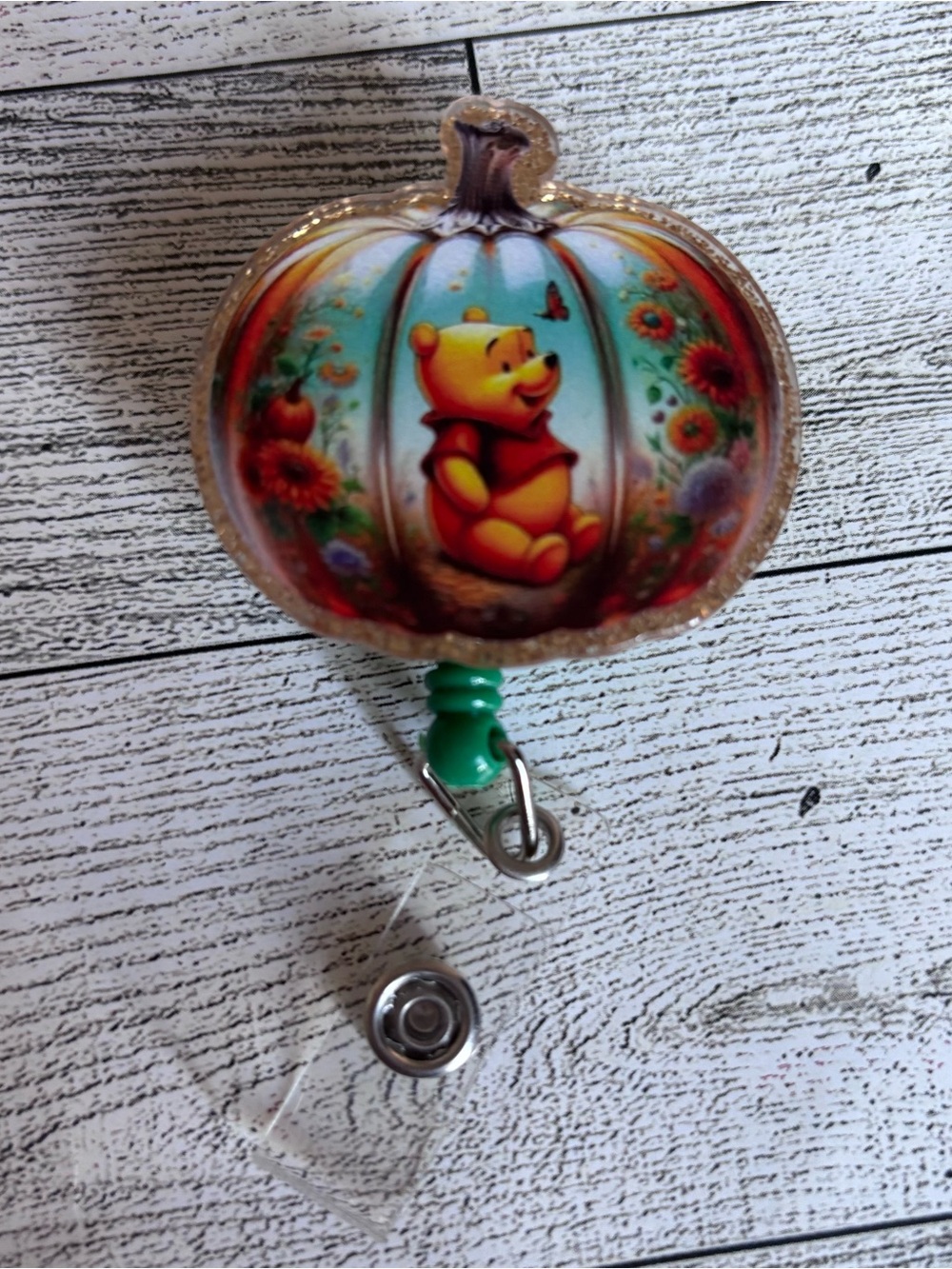 Winnie the Pooh Fall Pumpkin Badge Reel